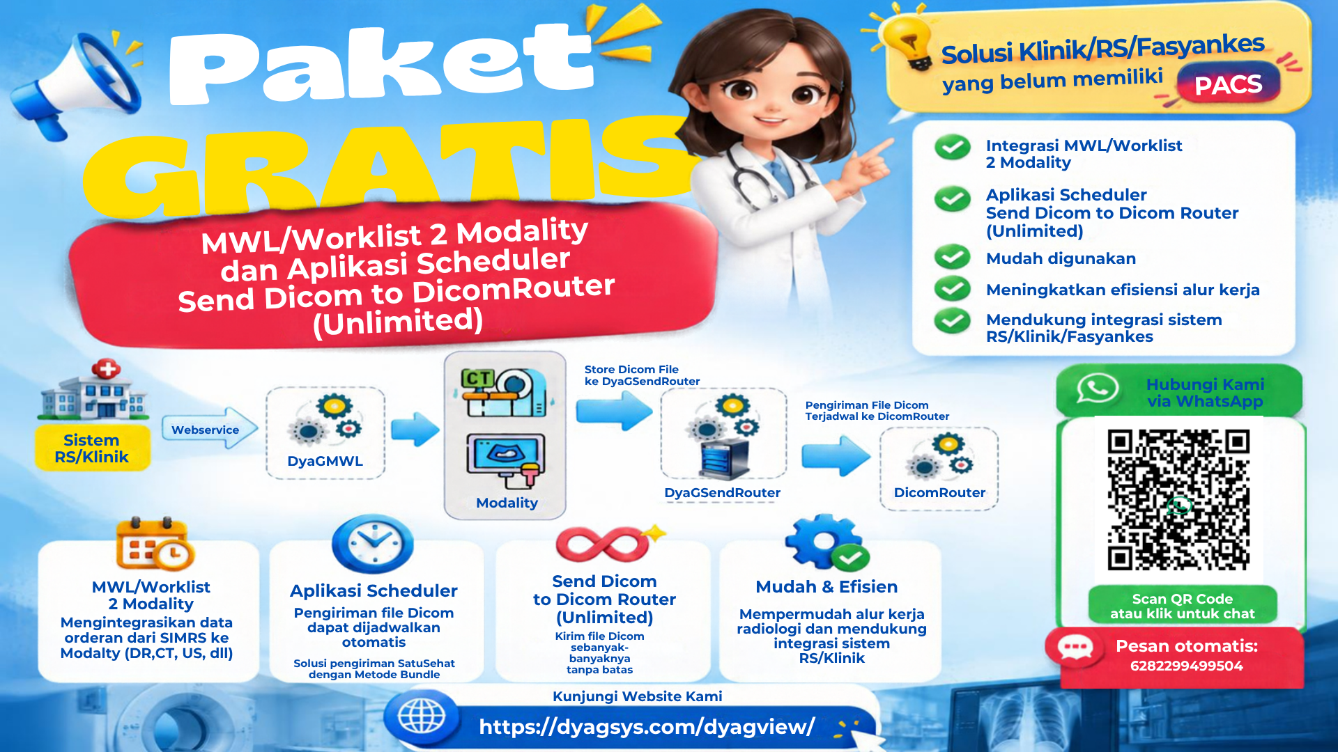Promo Paket Gratis MWL 2 Modality dan Aplikasi Scheduler